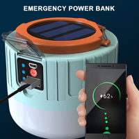 Batería incorporada 18650 Ip65 Usb Bombilla recargable Linterna Emergencia Led Solar Camping Luz