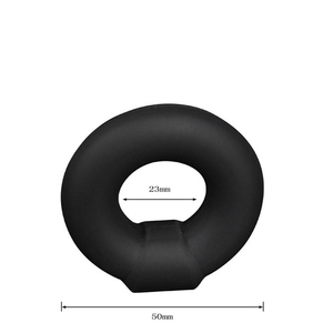 Anillo para Pene de Silicona con Doble Orificio, Color Negro, Accesorio Sexual Masculino para Estimulación y Retraso de la Eyaculación - Product Image 4