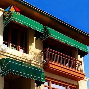 Mái hiên cửa hàng hiện đại kiểu Pháp bằng hợp kim nhôm cong, che nắng, thu gọn bằng tay, dùng cho cửa sổ, biệt thự thương mại - Product Image 4