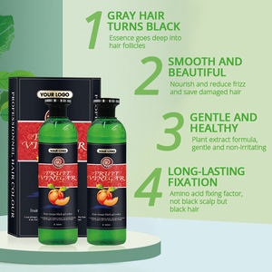 Joynna Vente en gros 250 ml/500 ml*2 Crème colorante capillaire rapide et naturelle au <span class=keywords><strong>vinaigre</strong></span> <span class=keywords><strong>de</strong></span> fruits, mélange brun foncé et noir - Product Image 2