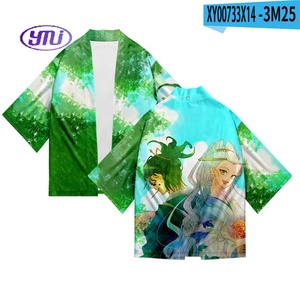 10 stili Demoned <span class=keywords><strong>Slayer</strong></span> Kimetsu No Yaiba <span class=keywords><strong>Cosplay</strong></span> stampa 3D Haori Anime Kimono mantello maglietta estiva - Product Image 5