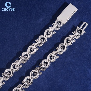 <b>Iced</b> <b>Out</b> Dollar Sign Cuban Link Necklace Full Moissanite Bling Hip Hop Miami Cuban <b>Chain</b> for Men Women Diamond Jewelry - Product Image 3