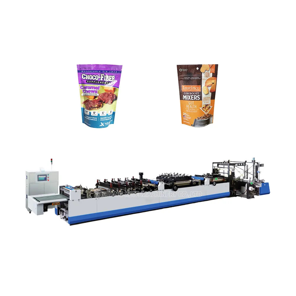 Pouch Making Machine For Stand Up Pouch Ziplock Bag Top Zip Plastic Bag Food Packaging 3 Side Seal Zipper Bag Making Machine