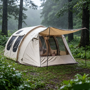 Tente tunnel gonflable à colonnes d'air intégrées avec auvent étendu, tente de glamping de luxe imperméable pour <span class=keywords><strong>camping</strong></span>-cariste, OEM ODM - Product Image 3