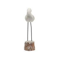 Figurine d'oiseau côtier en résine faite à la main, style bois flotté nautique, sculpture aquatique sur base en bois, décoration pour maison de plage