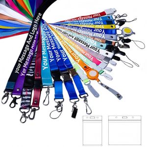สายคล้องคอโพลีเอสเตอร์ 100% กันน้ำ พิมพ์สีตามสั่งด้วยเทคนิค Sublimation สำหรับงานนิทรรศการ พร้อมที่ใส่บัตรพนักงานแบบยืดหดได้ - Product Image 2