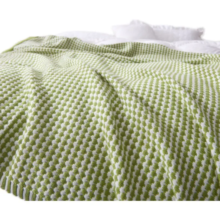 2024 warna Solid Nordic musim panas penutup hangat sofa musim dingin desainer boho selimut lempar logo kustom