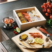Couvercle de pot multifonctionnel solide en bois d'Hinoki pour plats vapeur carrés, spécialités de restaurant coréen, sushis japonais et dim sum