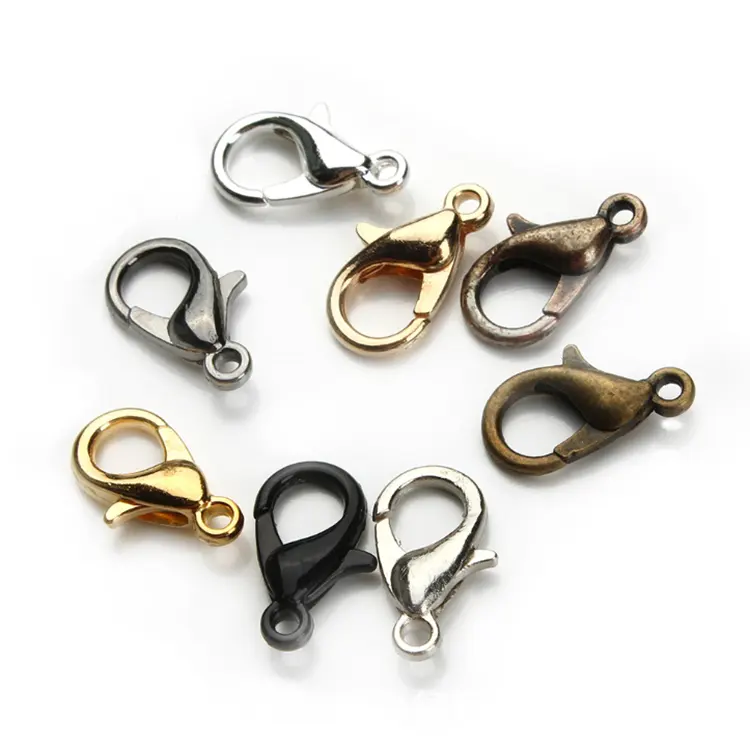Pinces à griffes de homard, couleurs mixtes, pour la fabrication de bijoux, Bracelet, collier, connecteurs de perles