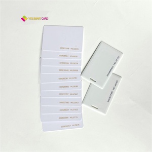 YTS Factory Price PVC Waterproof Plastic Gift Membership White <b>Blank</b> Plain Card - Product Image 4