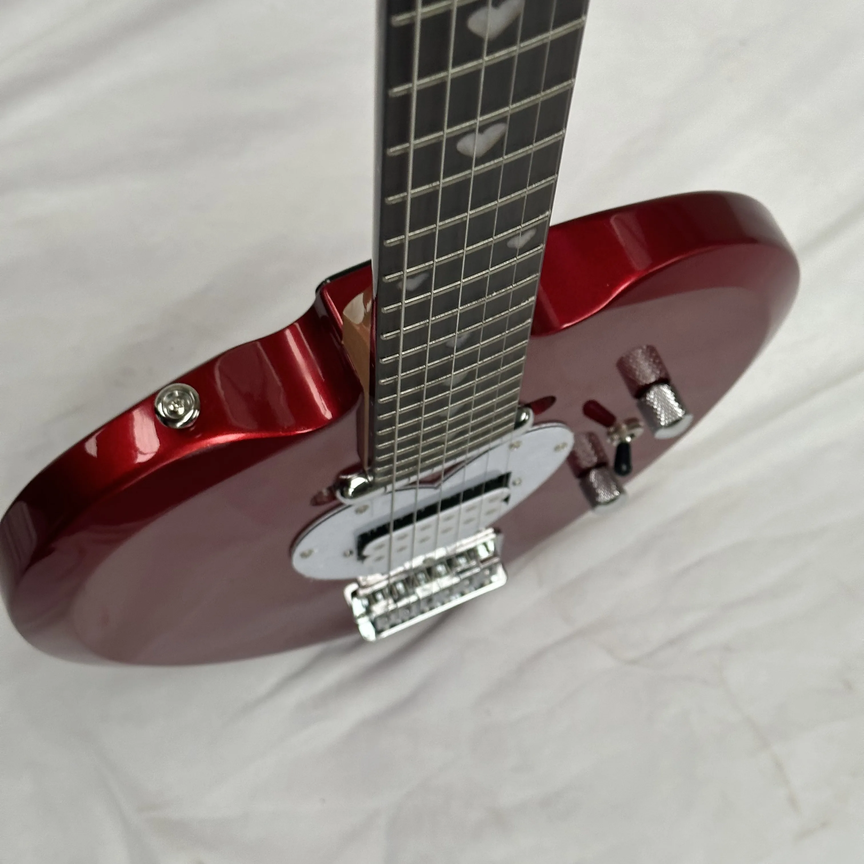 Custom Red Heart Shape Electric Guitar Single SS Pickup OEM
