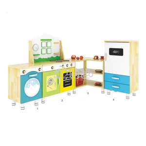 Moetry-juegos de cocina de imitación para niños, muebles de cocina de madera maciza para guardería, escuela, <span class=keywords><strong>centro</strong></span> de juegos de rol - Product Image 1