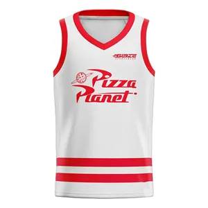Polyester Durable Thick Breathable Mesh Custom Made Embroidery Basketball Jersey Uniform
