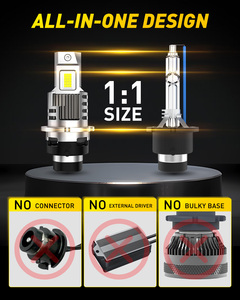 Ampoules de phare LED AUXITO A1 D2S 9V 30V 41W 4900LM 6500K Blanc 1:1 Ampoules de phare HID - Product Image 3
