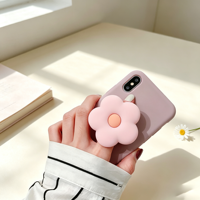 Pop Socket HP PVC Bunga Lucu Custom, Pola Logo Sesuai Pesanan, Aksesoris Sepatu Dekoratif Unisex