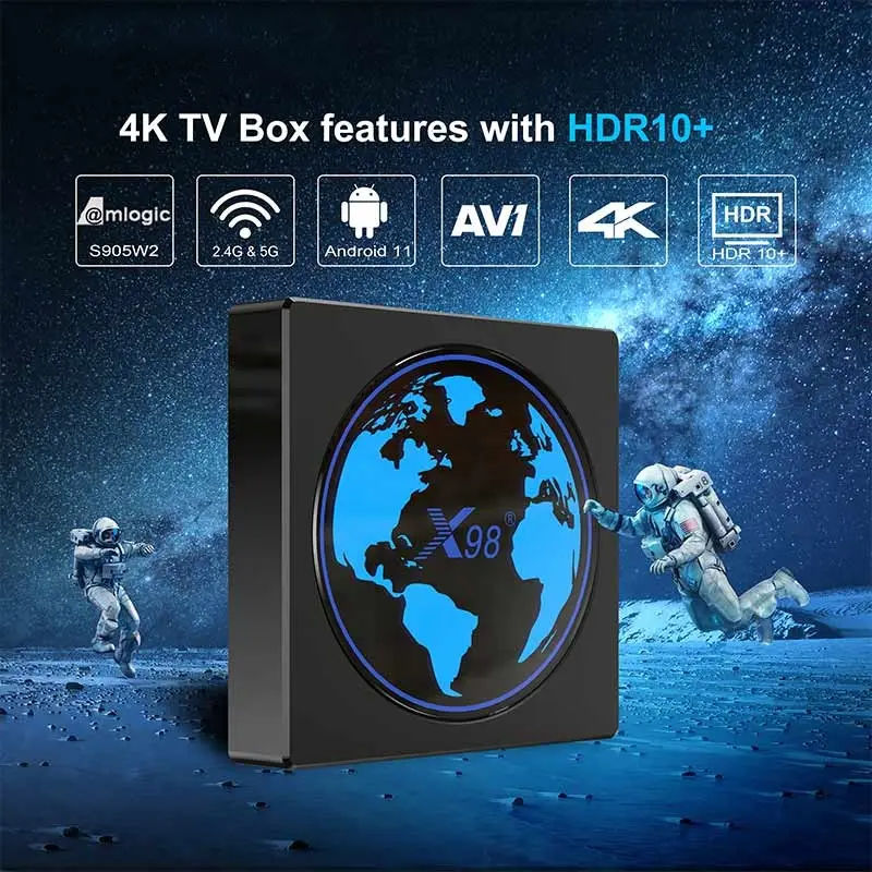 Leadcool X98mini Android TV kutusu akıllı TV S905w2 dört çekirdekli destek 4K WIFI çok taraflı diller Android fransa depo 11