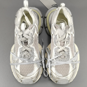 Zapatillas Deportivas Transpirables de Malla Blanca con Cordones, Punta Redonda, Zapatos de Moda Ligeros para Caminar, Entresuela Cómoda, Diseño Inspirado en Diseñadores - Product Image 2