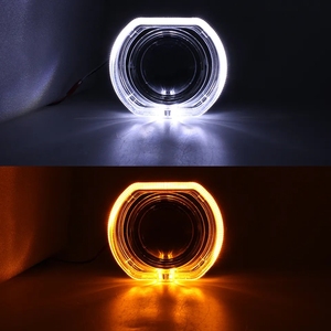 3.0 inch bm W Led Đèn Pha ống kính che mắt thiên thần tùy chỉnh Chrome trắng + màu vàng trang bị thêm điều kiện mới chuyển đổi đèn pha - Product Image 3