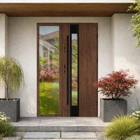 Conception de panneaux en verre pour portes en bois massif, pour portes intérieures et décoration de bâtiments