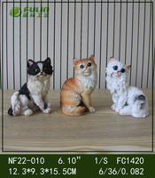 Figurine de dessin animé en résine, artisanat mignon, chat chien lapin hérisson, pour la décoration de voiture, pour le bureau, 10 pièces