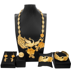 Ensemble de <span class=keywords><strong>bijoux</strong></span> exquis Zhuerrui, collier de haute qualité, <span class=keywords><strong>bijoux</strong></span> de mariage en or, accessoires de costume <span class=keywords><strong>italiens</strong></span>, ensembles de <span class=keywords><strong>bijoux</strong></span> HH19061103 - Product Image 1