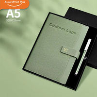 Kit Cadeau d'Affaires de Luxe : Carnet en PU à Feuillets Amovibles et Stylo Métallique en PVC avec Logo Personnalisé en Relief – Cadeau d'Entreprise pour Vente en Gros
