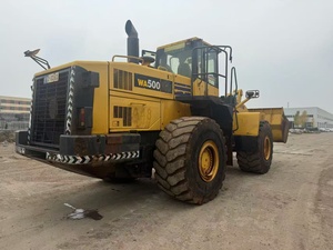 Chargeuse sur pneus Komatsu WA500 de 30 tonnes, équipement lourd d'occasion avec pelle rétrocaveuse et chargeur frontal, pompe MOOG, moteur Cummins - Product Image 3