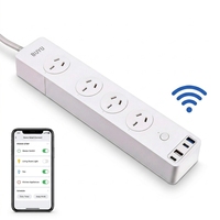 Multiprise intelligente Wi-Fi OEM AU avec charge rapide, interrupteur de contrôle intelligent, prise de bureau avec USB-C PD 20W, prise intelligente