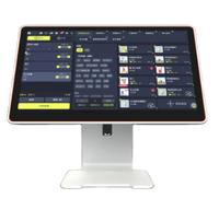 Mesin Kasir Sistem POS Tunggal 15.6" Full HD1080P Grosir Pabrik, Printer Thermal Opsional BT/WiFi untuk Restoran