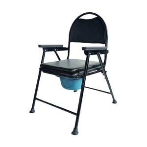 เก้าอี้นั่งถ่ายแบบพับได้พร้อมถังสำหรับผู้สูงอายุ อลูมิเนียมอัลลอยด์ ที่นั่งกันลื่น - Product Image 2