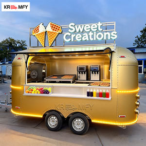 Carrito de Comida Multifuncional 2026, Remolque Pequeño de Acero Inoxidable y Fibra de Vidrio, Mini Camión para Venta de Waffles y Comida Callejera - Product Image 2