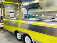 Camion de cuisine mobile multifonctionnel en acier inoxydable certifié DOT, camion de restauration rapide, remorque, chariot à café, chariot à glaces, chariot à en-cas