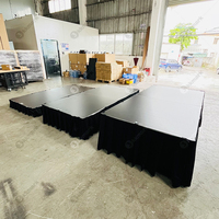 Scène modulaire portable à montage rapide 1x1m 1x2m 4x4ft 4x8ft, plateforme de scène légère pour concerts de groupes