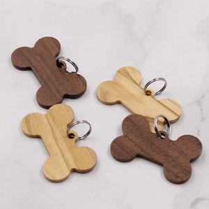 Holzhandwerk Welpen anhänger für Haustier halsband Laser gravierbarer Hund CatTag Blank Barrel Holz Namensschild Haustier dekoration - Product Image 3
