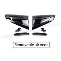 Pour Ford Mustang 2015-2022 Tous Modèles – Cache de Fenêtre Latérale à Persiennes, Décoration Effet Fibre de Carbone Noir Brillant