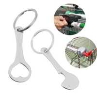 Jetons de chariot de courses en acier inoxydable épaissi, porte-clés, jetons de chariot de supermarché, jetons de courses