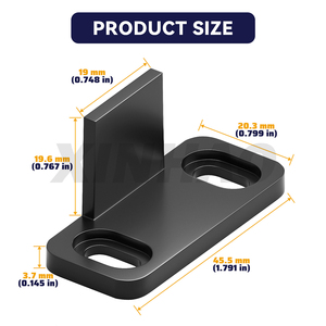 Skysen Zwart Pom Vloergeleider Schuifdeur Hardware Deur Vloergeleider Set Van 2 - Product Image 3
