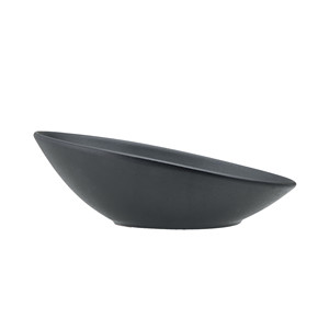 Bol ovale en grès japonais 26 × 18 cm Noir mat Tognana - Product Image 1