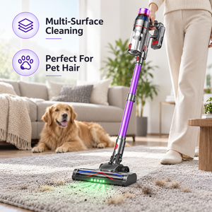 Aspirateur balai sans fil 20KPa forte aspiration Moteur sans balais 200W Autonomie 60 min Réservoir de poussière 1,8L Lumière LED HEPA OEM ODM - Product Image 2