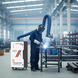 YONGSTA Purificateur <span class=keywords><strong>de</strong></span> fumée <span class=keywords><strong>mobile</strong></span> à bras flexible unique à forte puissance d'<span class=keywords><strong>aspiration</strong></span> pour l'extraction des <span class=keywords><strong>fumées</strong></span> <span class=keywords><strong>de</strong></span> soudage industriel et <span class=keywords><strong>de</strong></span> travail des métaux - Product Image 5