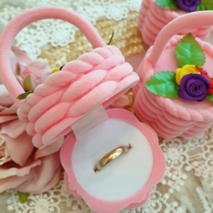 Portaanello 100 ° giorno cesto floreale portagioie proposta regalo per fidanzata - Product Image 1