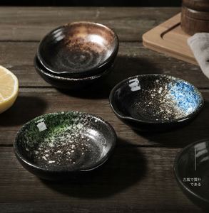 Japanese Style Sushi Soy <b>Plate</b> Dish Round Mini Small Bowl <b>Ceramic</b> Dipping Sauce Serving Dishes for Restaurant - Product Image 2