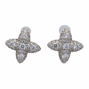 Orecchini a Clip alla moda alla moda moderni geometrici in rame placcato oro con diamanti e gioielli alla moda con perle - Product Image 1