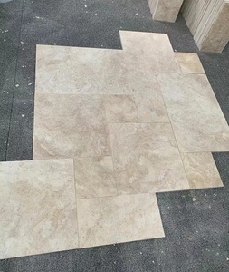 Mosaïque en travertin naturel en gros, pavés de jardin, carreaux en travertin argenté, carreaux de terrasse en travertin ivoire - Product Image 2