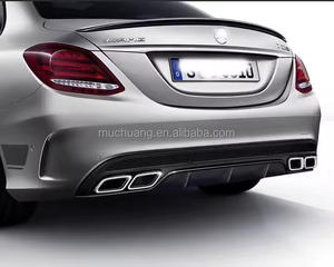 2014-2020 Ben/z <span class=keywords><strong>classe</strong></span> <span class=keywords><strong>C</strong></span> W205 posteriore paraurti posteriore diffusore tubi di coda di aggiornamento in stile moderno in plastica nuovo di zecca per il modello - Product Image 4