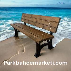 Banco de patio compuesto duradero para exteriores, banco de parque resistente a la intemperie - Product Image 2