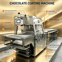 Machine à enrober le chocolat avec fonction de décoration par saupoudrage pour la transformation de gâteaux sandwich et de produits de boulangerie