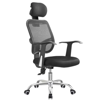 Adjustable Height Black Lift Chair With Mesh Seat Cushion For Office