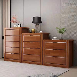 Durable Eco-Friendly Solid <b>Wood</b> Corner Drawer Chest 3/4/5 Combination Storage Cabinet Modern <b>Dresser</b> for Bedroom Living Hotel - Product Image 2