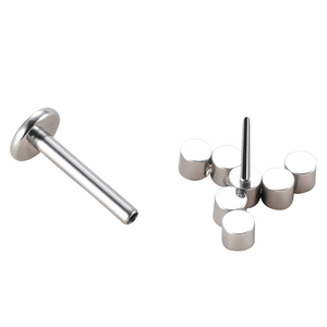 Factory Hot G23 ASTM F136 Titanio Roscado internamente Molino de viento Forma Labret Top Labret Anillos Pendiente - Product Image 4